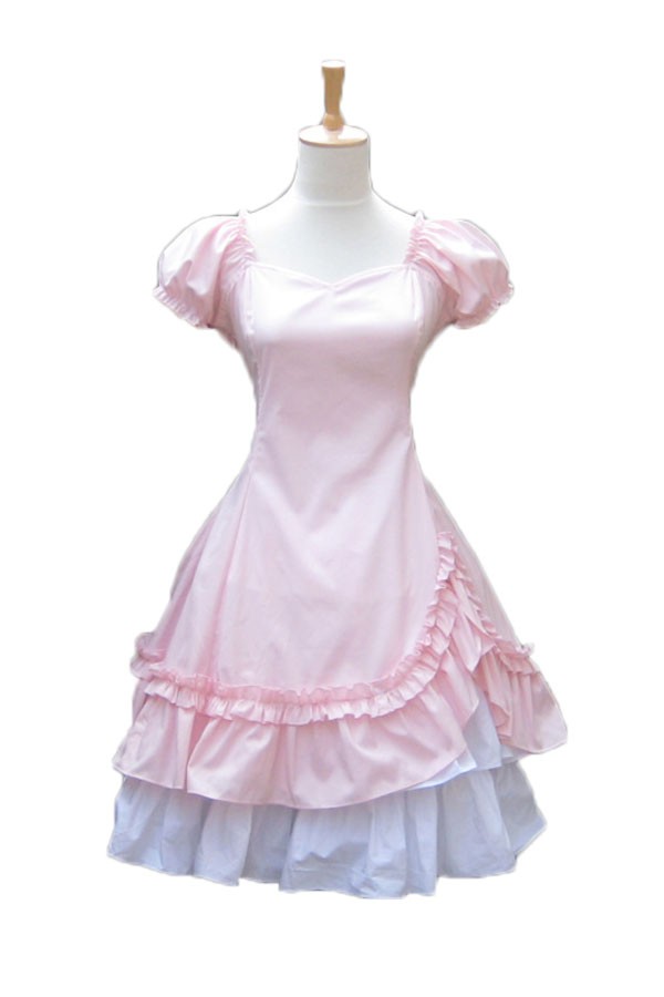 Adult Costume Lolita Sweet Short Sleeve Dress - Click Image to Close